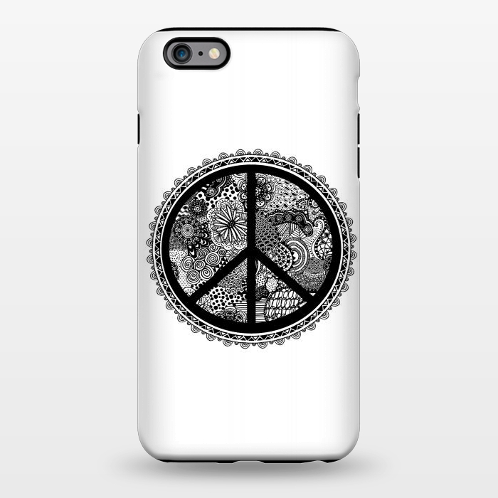 iPhone 6/6s plus StrongFit Zen Doodle Peace Symbol by Andrea Haase