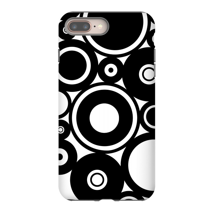 iPhone 7 plus StrongFit Pop-Art Black White Circles by Andrea Haase