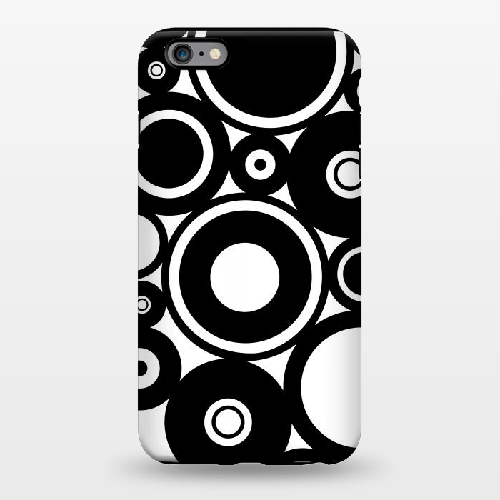 iPhone 6/6s plus StrongFit Pop-Art Black White Circles by Andrea Haase