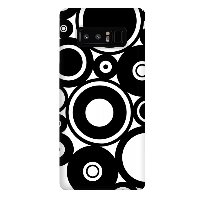 Galaxy Note 8 StrongFit Pop-Art Black White Circles by Andrea Haase