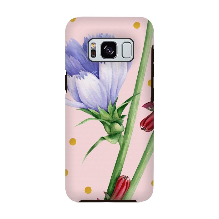 Galaxy S8 StrongFit Purple Chicory by Creativeaxle