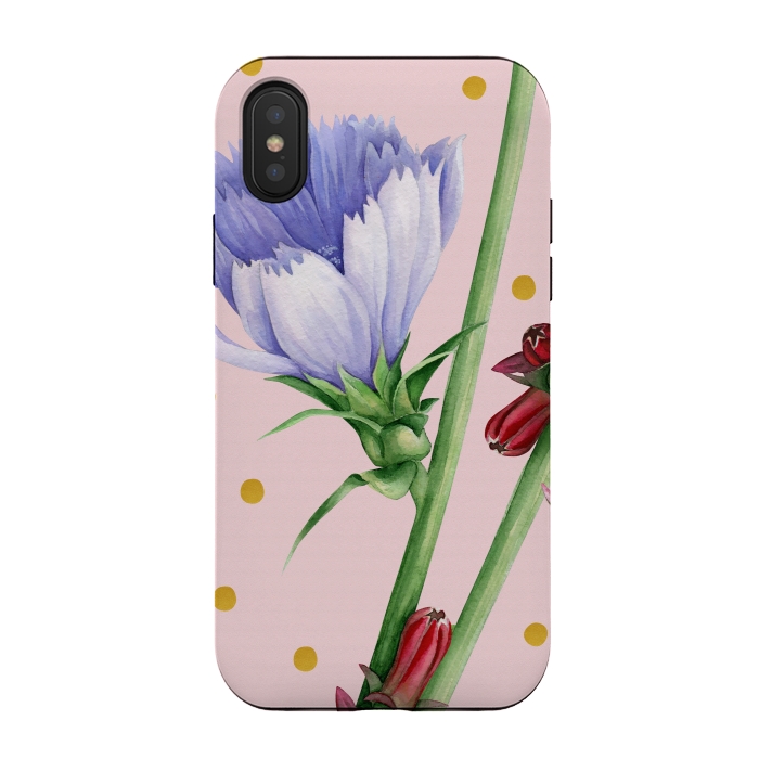 iPhone Xs / X StrongFit Purple Chicory by Creativeaxle