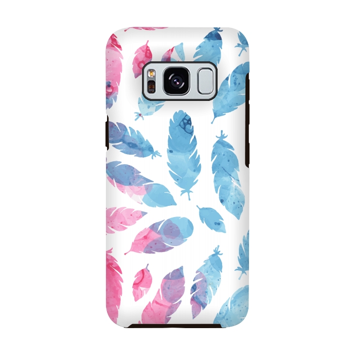 Galaxy S8 StrongFit Peaceful Feather by Creativeaxle