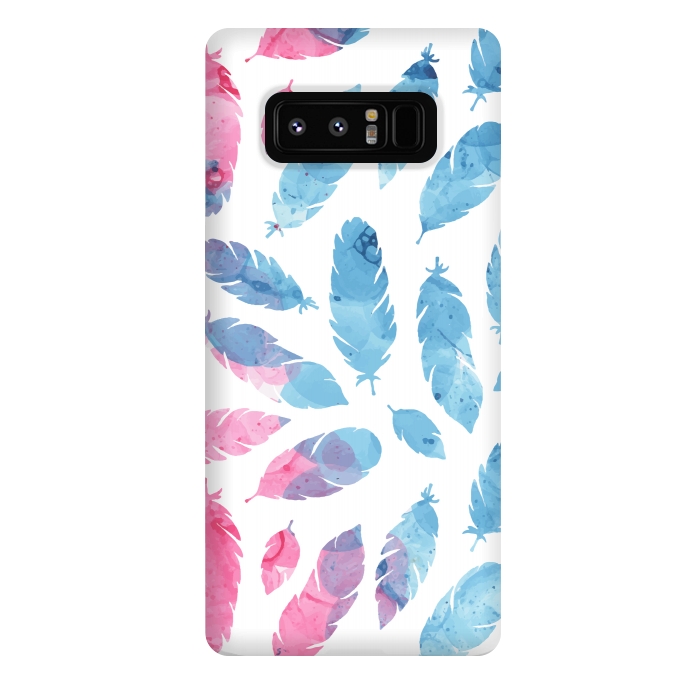 Galaxy Note 8 StrongFit Peaceful Feather by Creativeaxle