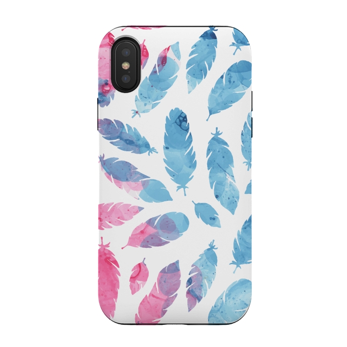 iPhone Xs / X StrongFit Peaceful Feather by Creativeaxle