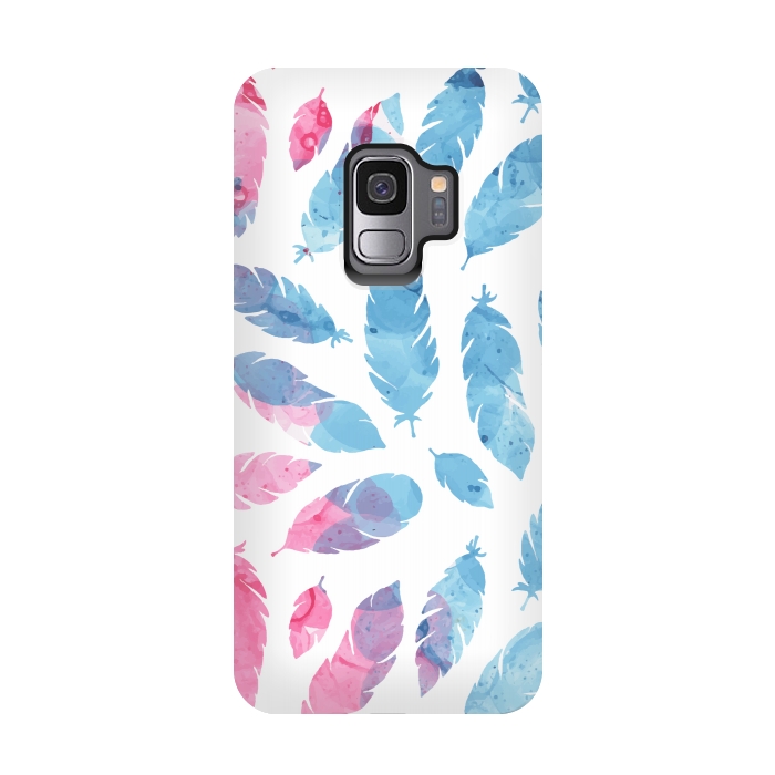 Galaxy S9 StrongFit Peaceful Feather by Creativeaxle