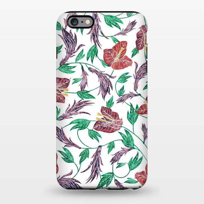 iPhone 6/6s plus StrongFit Tropical Flowers Pattern by Dushan Medich
