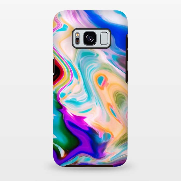 Galaxy S8 plus StrongFit Colorful Abstract Marble Swirls by Dushan Medich