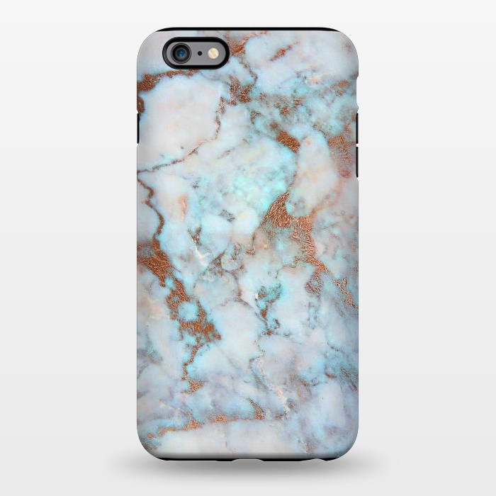 iPhone 6/6s plus StrongFit White & Gold Faux Marble by Dushan Medich