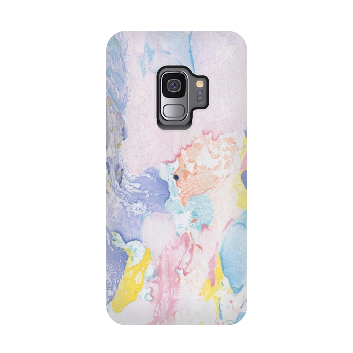 Galaxy S9 StrongFit Colorful Marble Paper Texture by Dushan Medich