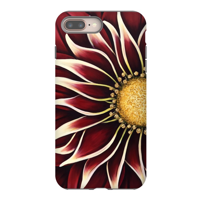iPhone 7 plus StrongFit Crimson Zinnia by Denise Cassidy Wood