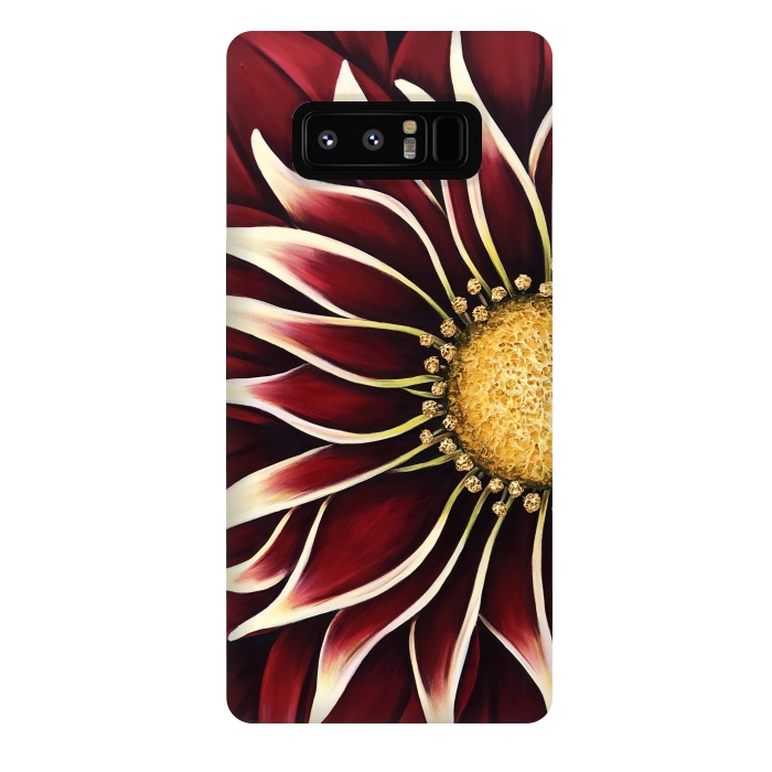 Galaxy Note 8 StrongFit Crimson Zinnia by Denise Cassidy Wood