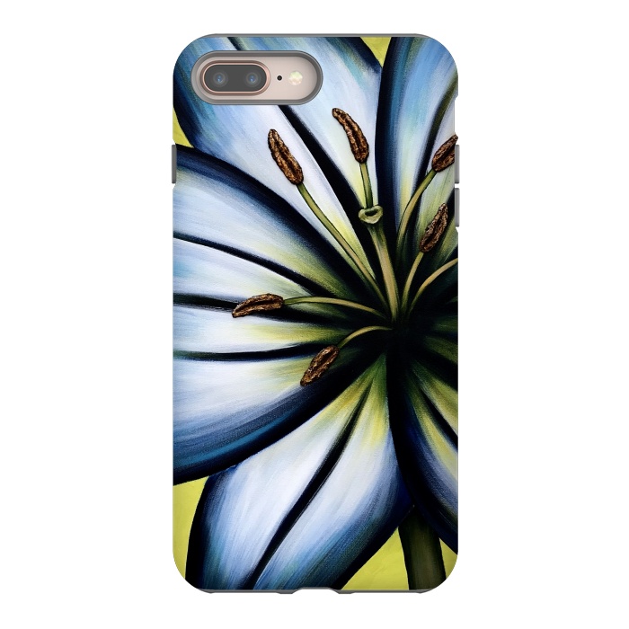 iPhone 7 plus StrongFit Blue Lily by Denise Cassidy Wood