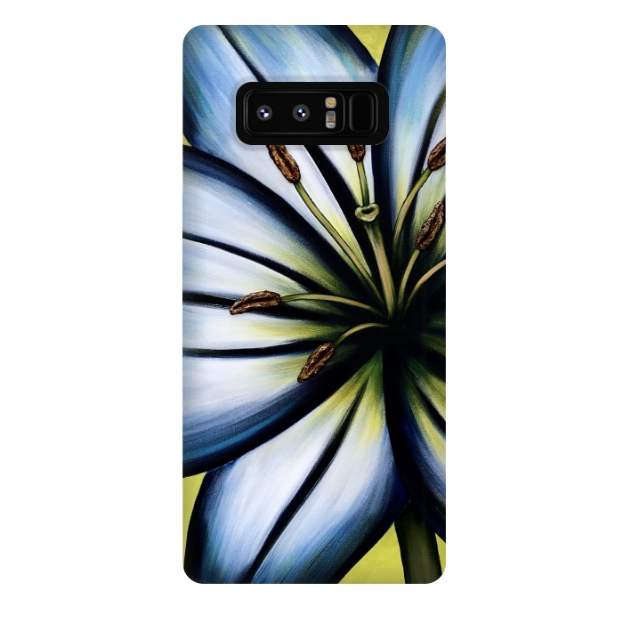 Galaxy Note 8 StrongFit Blue Lily by Denise Cassidy Wood