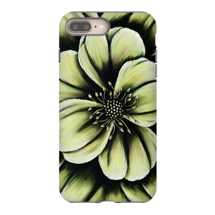 iPhone 7 plus StrongFit Green Flower by Denise Cassidy Wood