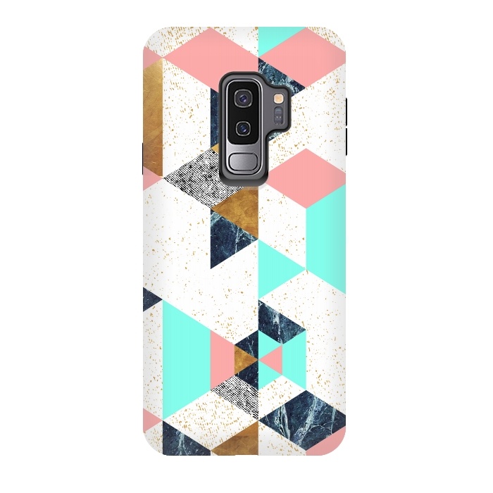 Galaxy S9 plus StrongFit Mosaic geometric textures by Mmartabc