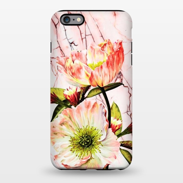 iPhone 6/6s plus StrongFit Flowering on pink marble by Mmartabc