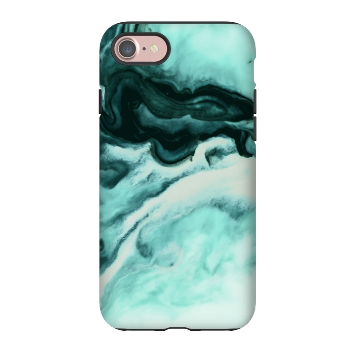iPhone 7 StrongFit Abstract marbling mint by Mmartabc
