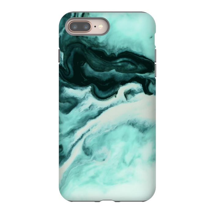 iPhone 7 plus StrongFit Abstract marbling mint by Mmartabc