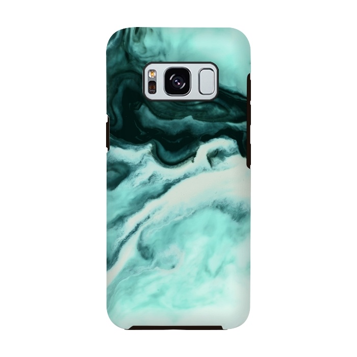 Galaxy S8 StrongFit Abstract marbling mint by Mmartabc
