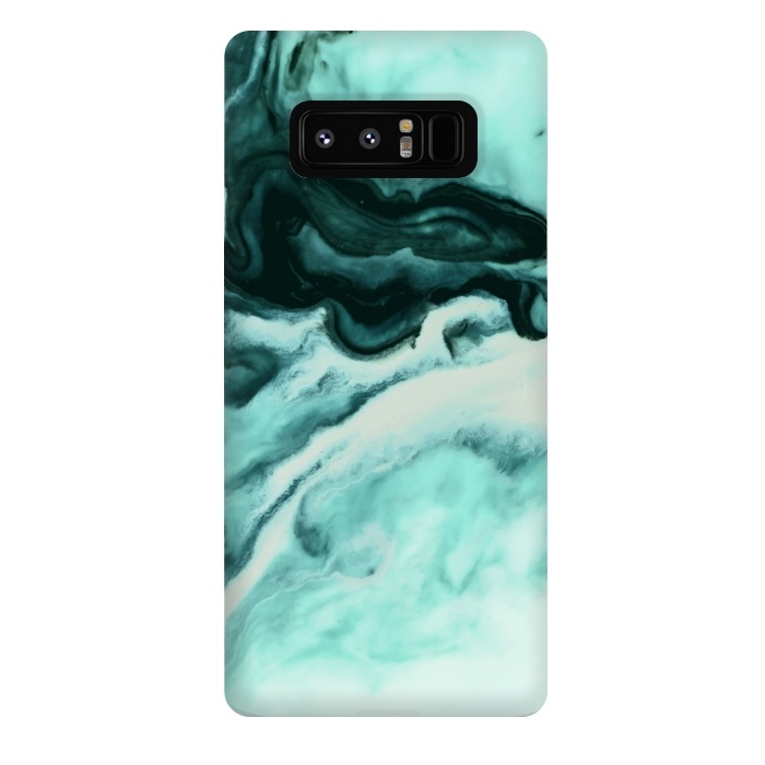 Galaxy Note 8 StrongFit Abstract marbling mint by Mmartabc