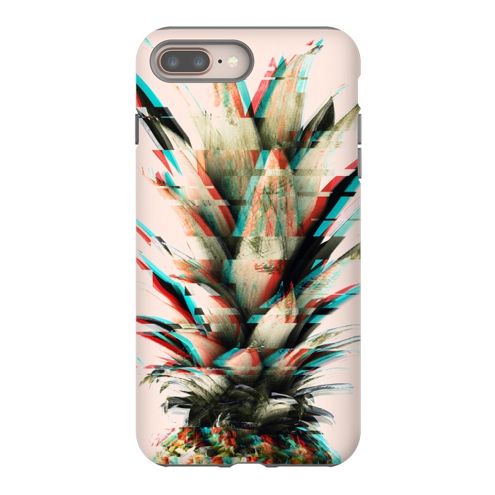 iPhone 7 plus StrongFit Glitch pineapple by Mmartabc
