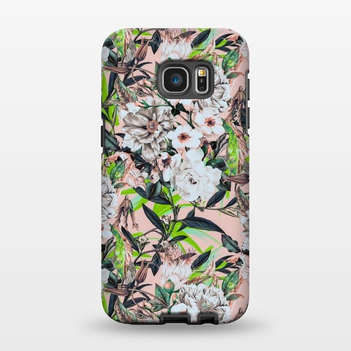 Galaxy S7 EDGE StrongFit Flowering bouquet pink by Mmartabc