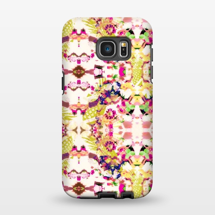 Galaxy S7 EDGE StrongFit Abstract floral mosaic I by Mmartabc