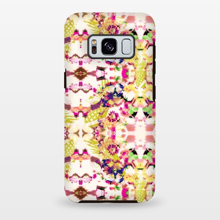 Galaxy S8 plus StrongFit Abstract floral mosaic I by Mmartabc