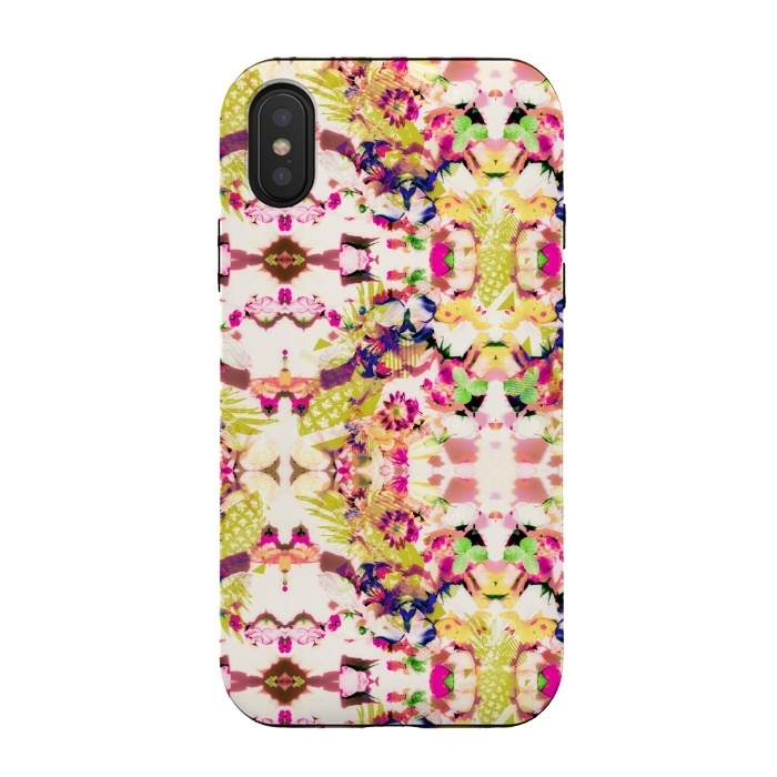 iPhone Xs / X StrongFit Abstract floral mosaic I by Mmartabc