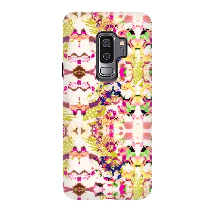 Galaxy S9 plus StrongFit Abstract floral mosaic I by Mmartabc