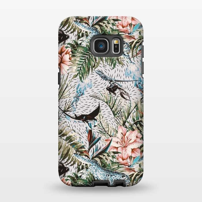 Galaxy S7 EDGE StrongFit Paradisiacal flora and fauna  by Mmartabc