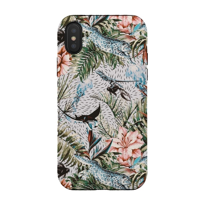 iPhone Xs / X StrongFit Paradisiacal flora and fauna  by Mmartabc