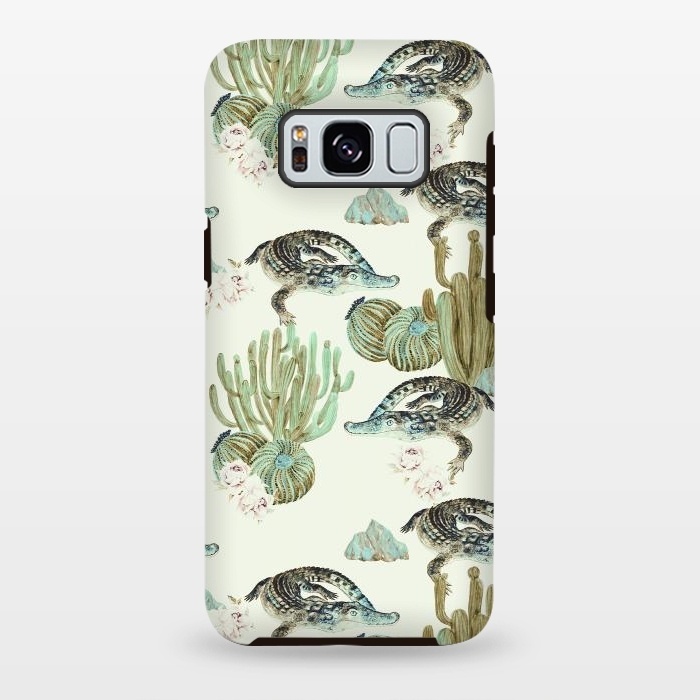 Galaxy S8 plus StrongFit Crocodile pattern on the cactus by Mmartabc