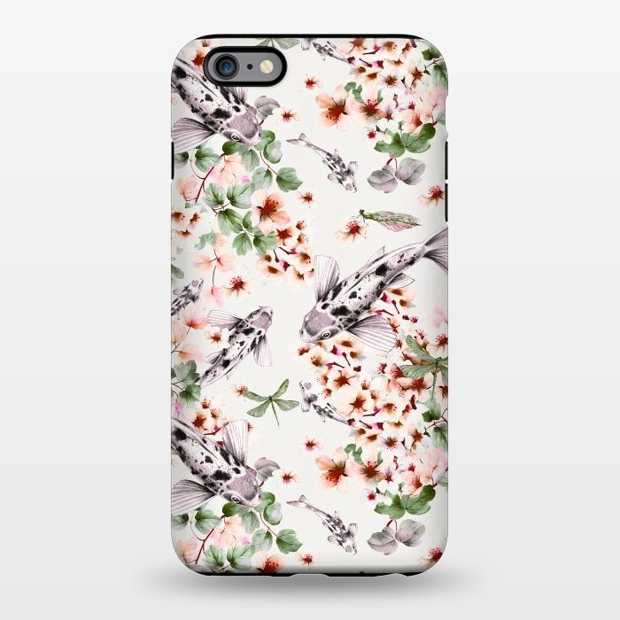 iPhone 6/6s plus StrongFit Asian pattern fish bloom by Mmartabc