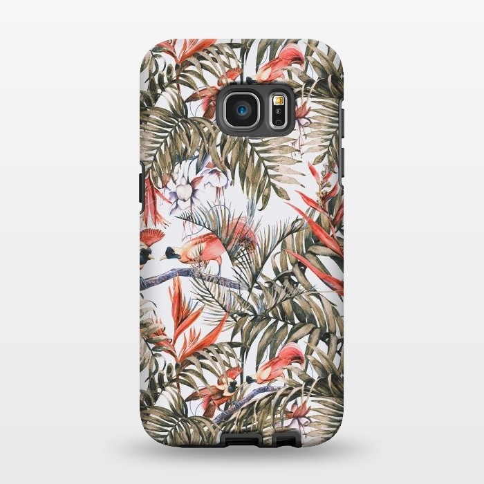 Galaxy S7 EDGE StrongFit Exotic birds in the jungle paradise II by Mmartabc