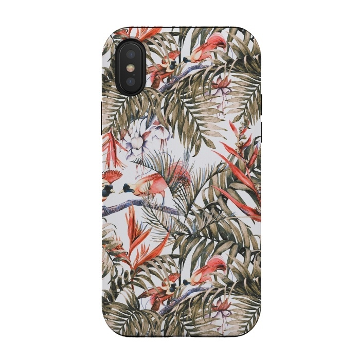 iPhone Xs / X StrongFit Exotic birds in the jungle paradise II by Mmartabc