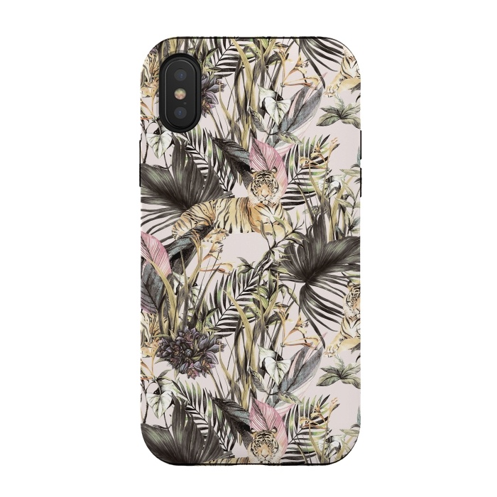 iPhone Xs / X StrongFit Tiger of the jungle 04  by Mmartabc