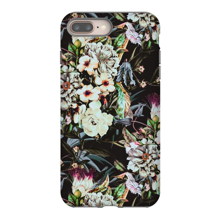 iPhone 7 plus StrongFit Dark flowery colorful bouquet by Mmartabc