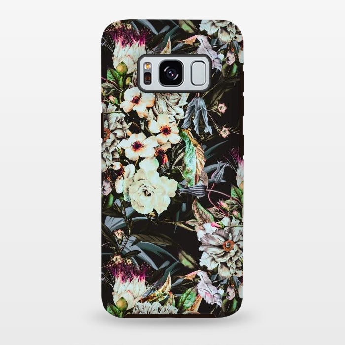 Galaxy S8 plus StrongFit Dark flowery colorful bouquet by Mmartabc