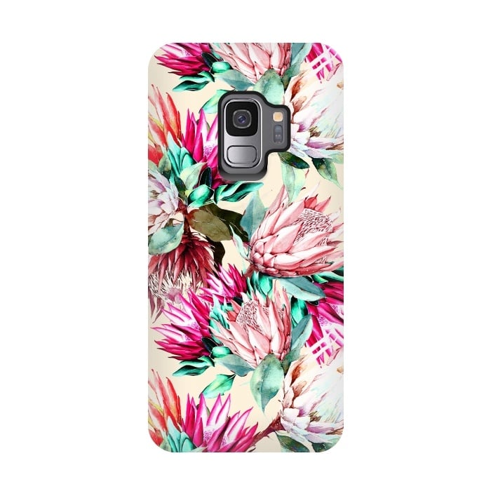 Galaxy S9 StrongFit King proteas bloom II by Mmartabc