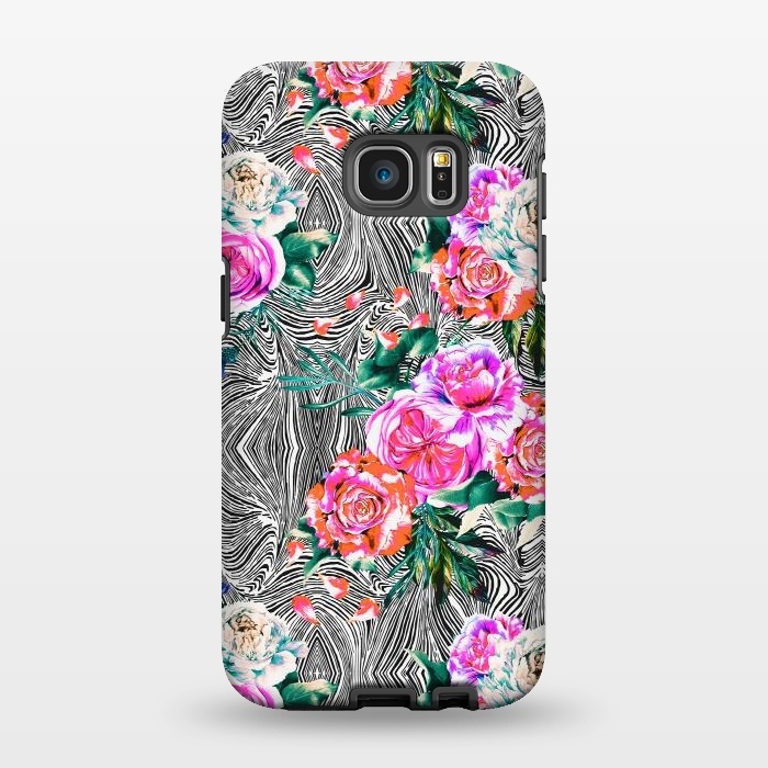 Galaxy S7 EDGE StrongFit Flowery on linear mosaic by Mmartabc