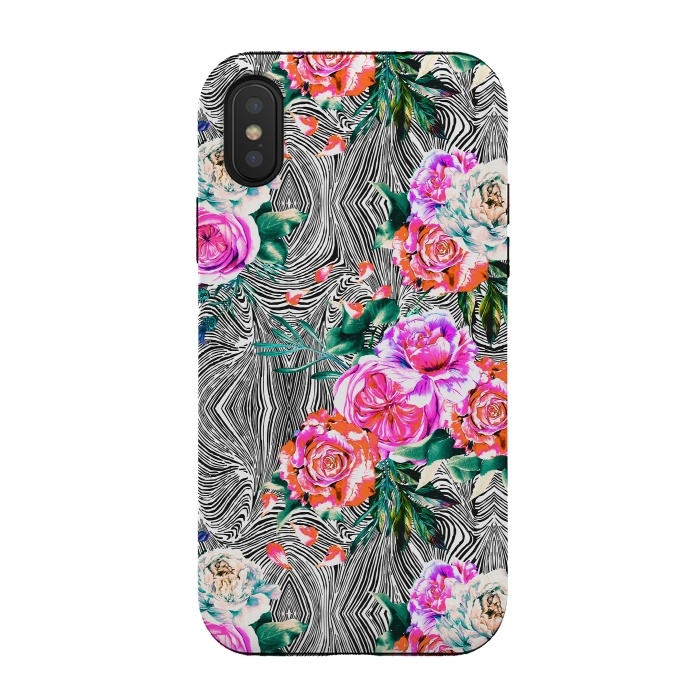 iPhone Xs / X StrongFit Flowery on linear mosaic by Mmartabc