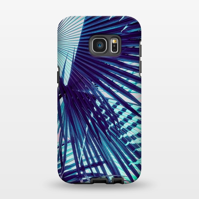 Galaxy S7 EDGE StrongFit Palm leaf on the beach by Mmartabc