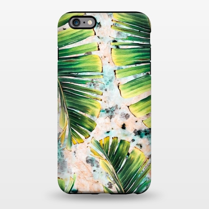 iPhone 6/6s plus StrongFit Palm leaf on marble 01 by Mmartabc