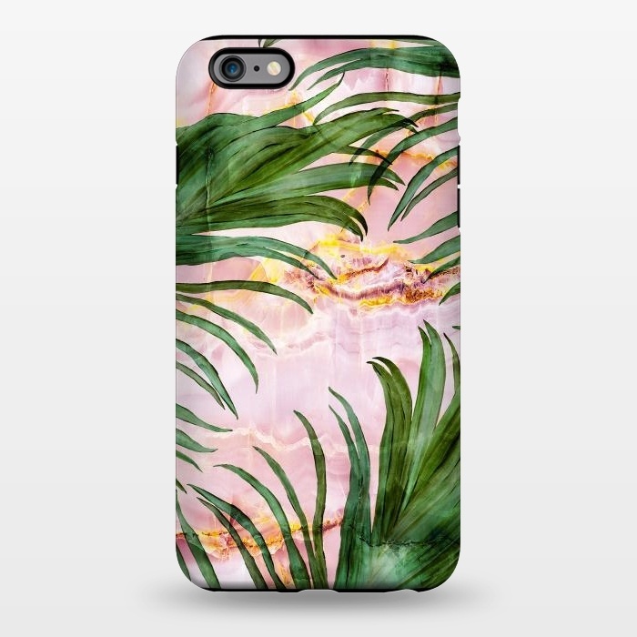 iPhone 6/6s plus StrongFit Palm leaf on marble 03 by Mmartabc