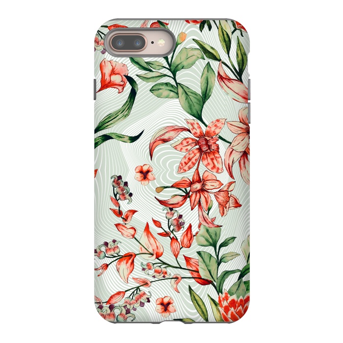 iPhone 7 plus StrongFit Exotic tropical bloom 027 by Mmartabc