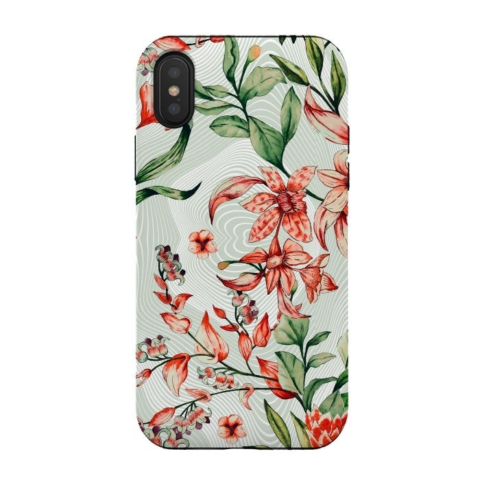 iPhone Xs / X StrongFit Exotic tropical bloom 027 by Mmartabc