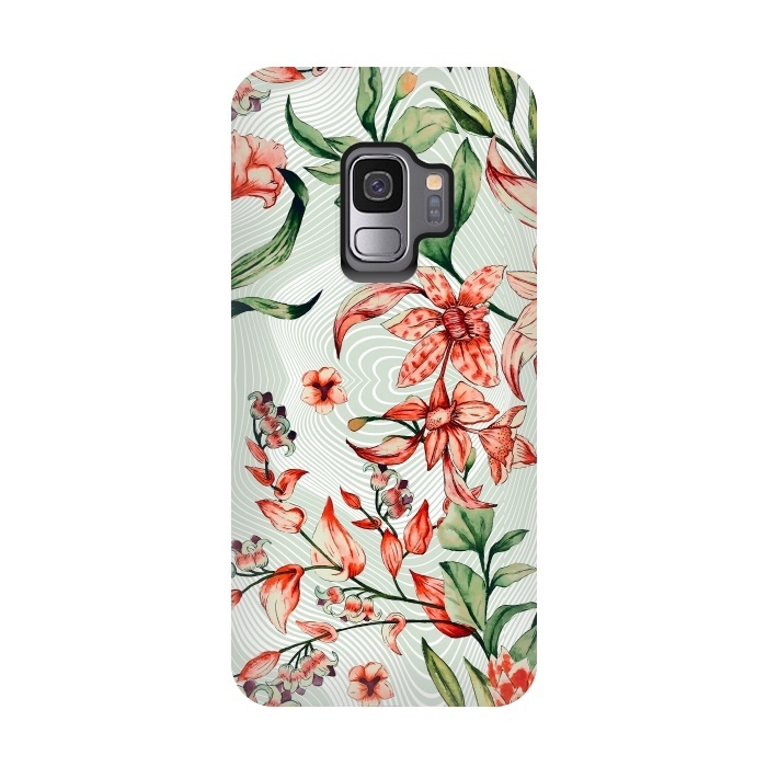 Galaxy S9 StrongFit Exotic tropical bloom 027 by Mmartabc