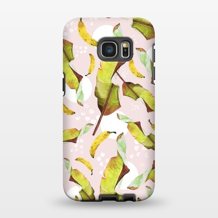 Galaxy S7 EDGE StrongFit Banana leaf and bananas by Mmartabc
